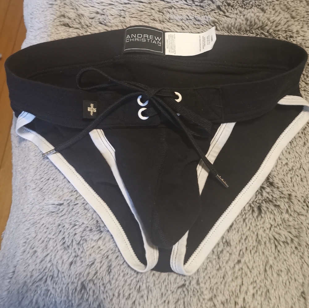 Andrew Christian Show-It Football Brief Black S